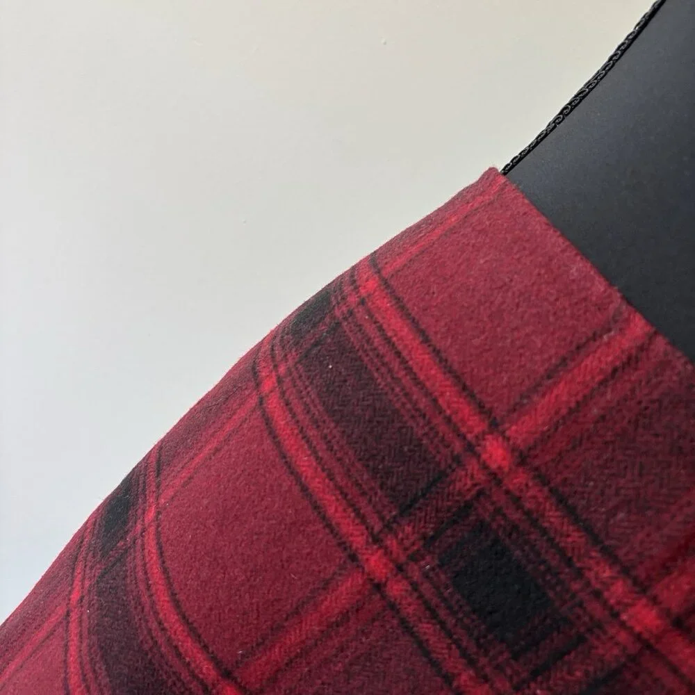 Y2K Hollister Plaid Skirt Dark Academia Grunge Size 1‎ Full Zipper Holiday Nerd